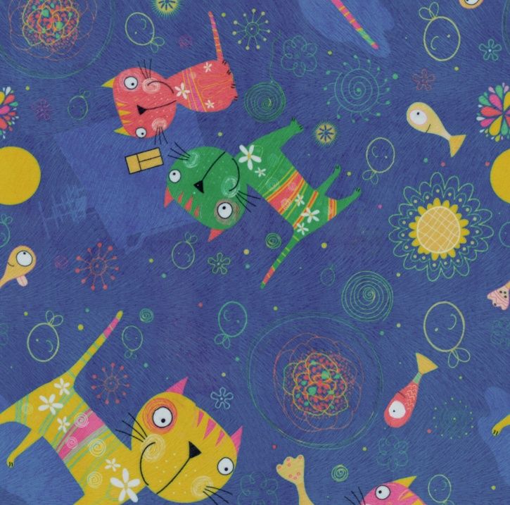 Ткань велюр - cats 05