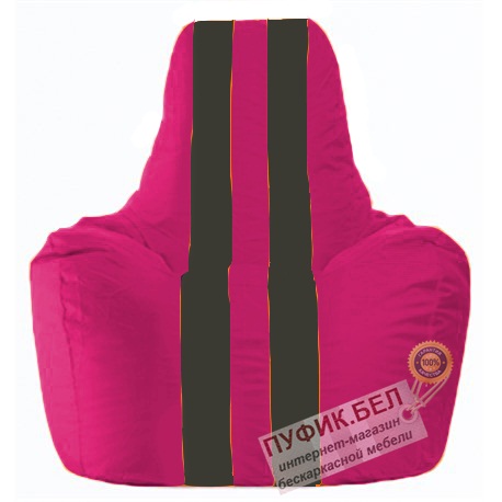 Кресло мешок Спортинг лиловый - чёрный С1.1-381