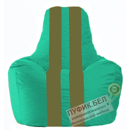 Кресло мешок Спортинг бирюзовый - оливковый С1.1-297