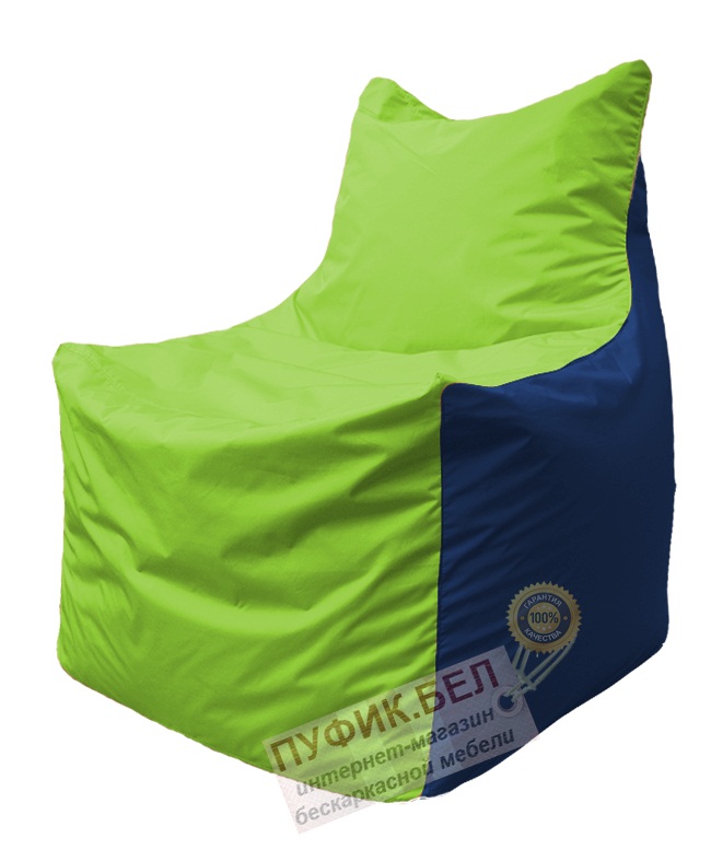 Кресло мешок Фокс Ф 21-184 (салатовый - тёмно-синий)