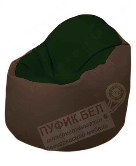 Кресло-мешок Bravo Б1.3-F05F26 (темно-зеленый, коричневый)