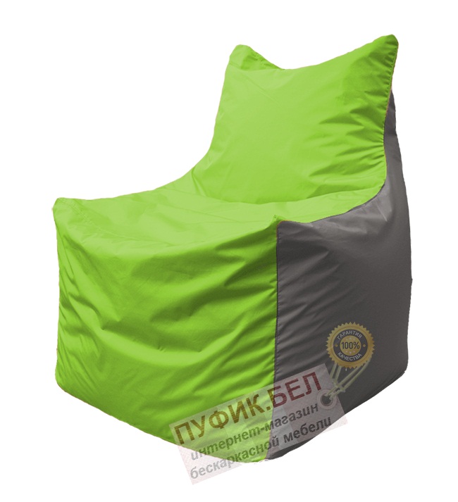 Кресло мешок Фокс Ф 21-160 (салатовый - светло-серый)