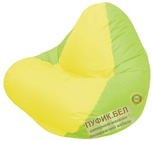 Кресло-мешок RELAX (основа салатовая, вставка жёлтая)