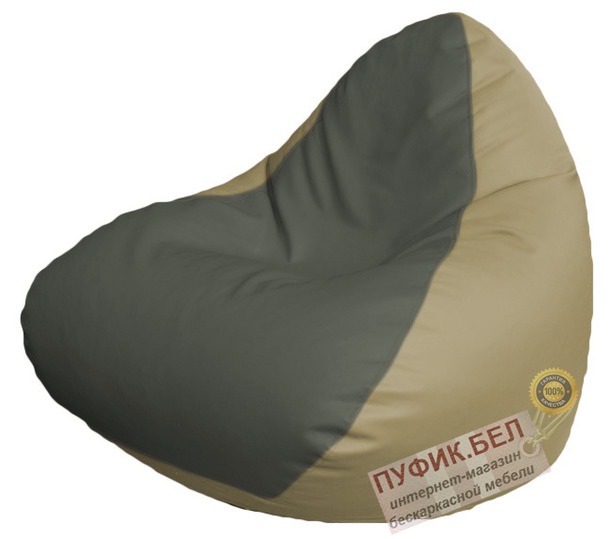 Кресло мешок RELAX Р2.3-100 (основа бежевая, вставка серая)