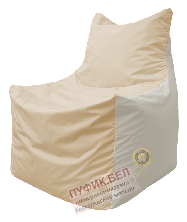 Кресло мешок Фокс Ф 21-152 (слоновая кость - белый)