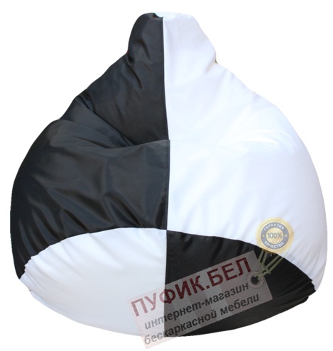 Кресло мешок Груша День-и-Ночь (чёрный, белый)