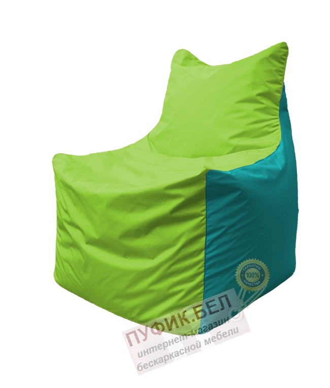 Кресло мешок Фокс Ф 21-182 (салатовый - бирюзовый)