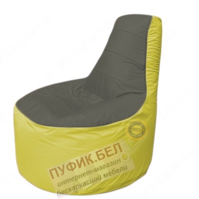 Кресло мешок Трон Т1.1-2306(тем.серый-желтый)