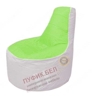 Кресло мешок Трон Т1.1-0725(салатовый-белый)