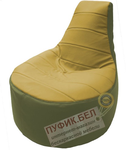 Кресло мешок Трон Т1.3-30 оливковый - охра