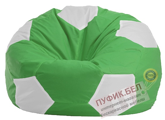 Кресло-мешок "Мяч Стандарт" зелено-белое