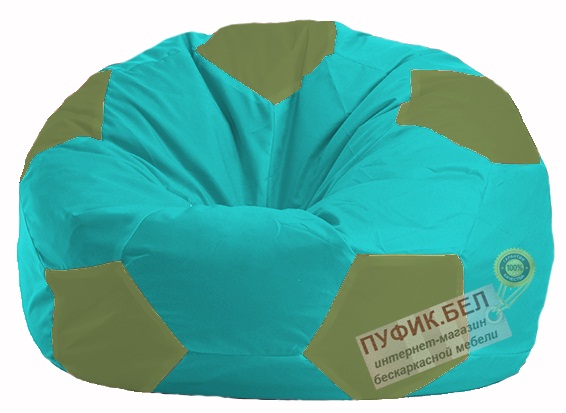 Кресло-мешок Мяч бирюзовый - оливковый М 1.1-288