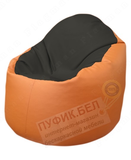 Кресло-мешок Bravo Б1.3-T38Т20 (черный, оранжевый)