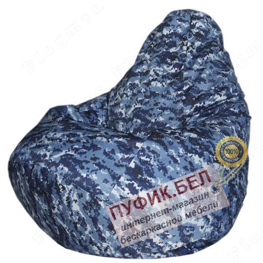 Кресло мешок Груша Синий пикси