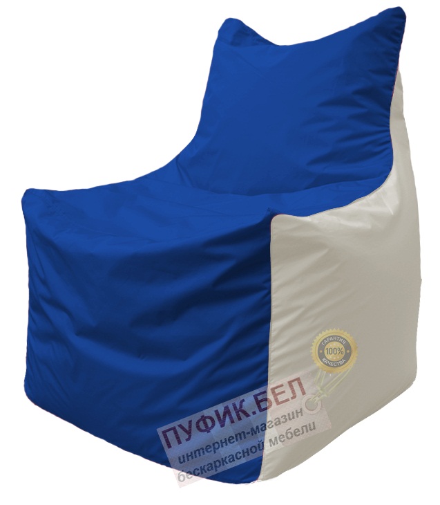 Кресло мешок Фокс Ф 21-125 (василёк - белый)