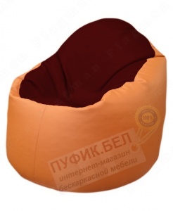 Кресло-мешок Bravo Б1.3-F08Т20 (бордовый-оранжевый)