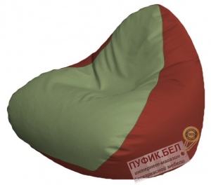 Кресло мешок RELAX Р2.3-83 (основа красная, вставка оливковая)
