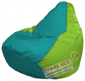 Кресло мешок Груша Макси Г2.1-294 бирюзовый, салатовый