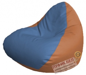 Кресло мешок RELAX Р2.3-68 (основа оранжевая, вставка голубая)