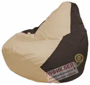 Кресло мешок Груша Макси Г2.1-146 (основа коричневая, вставка бежевая)