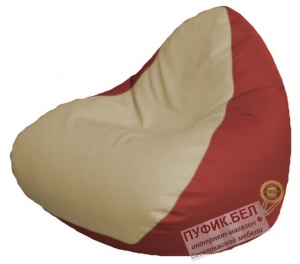 Кресло мешок RELAX Р2.3-37 (основа красная, вставка бежевая)