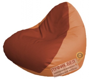 Кресло мешок RELAX Р2.3-79 (основа оранжевая, вставка красная)