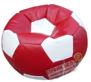 Кресло мешок Мяч (бордовый, вставка белая)