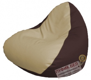 Кресло мешок RELAX Р2.3-36 (основа коричневая, вставка бежевая)