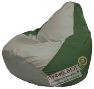 Кресло мешок Груша Макси Г2.1-339 серый, зелёный