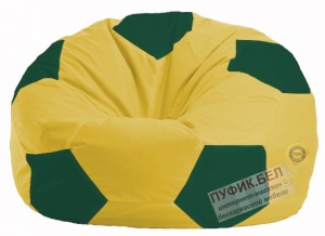 Кресло-мешок Мяч жёлтый - тёмно-зелёный М 1.1-251