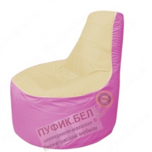Кресло мешок Трон Т1.1-2003(бежевый-розовый)