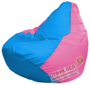 Кресло мешок Груша Макси Г2.1-277 голубой, розовый