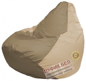 Кресло мешок Груша Макси Г2.1-87 (основа бежевая, вставка тёмно-бежевая)