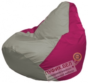 Кресло мешок Груша Макси Г2.1-353 серый, фуксия