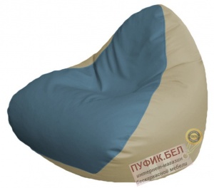 Кресло мешок RELAX Р2.3-64 (основа бежевая, вставка голубая)