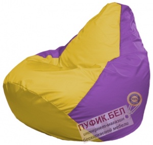 Кресло мешок Груша Макси Г2.1-253 жёлтый, сиреневый