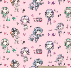 Ткань велюр - Girls