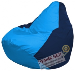 Кресло мешок Груша Макси Г2.1-272 голубой, тёмно-синий