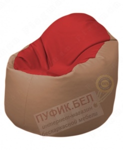 Кресло-мешок Bravo Б1.3-T09Т06 (красный-бежевый)