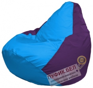 Кресло мешок Груша Макси Г2.1-269 голубой, фиолетовый