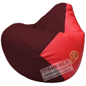 Кресло мешок Груша бордовый и красный Г2.3-3209