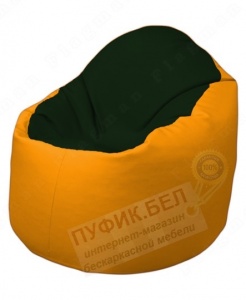 Кресло-мешок Bravo Б1.3-F05F06 (темно-зеленый, жёлтый)