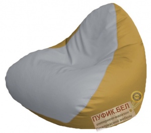 Кресло мешок RELAX Р2.3-50 (основа жёлтая, вставка белая)