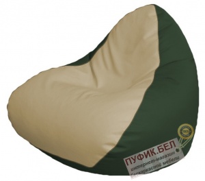 Кресло мешок RELAX Р2.3-49 (основа зелёная, вставка бежевая)