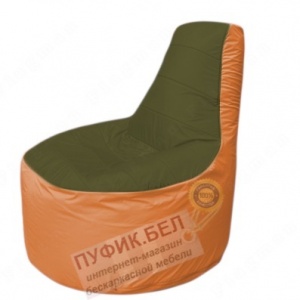 Кресло мешок Трон Т1.1-1105(тем.оливковый-оранжевый)