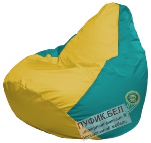 Кресло мешок Груша Макси Г2.1-264 жёлтый, бюризовый