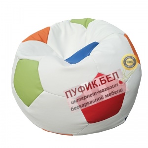 Кресло мешок Мяч (75х75см) (белый, вставка цветная)
