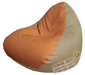 Кресло мешок RELAX Р2.3-90 (основа бежевая, вставка оранжевая)