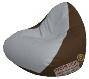 Кресло мешок RELAX Р2.3-55 (основа коричневая, вставка белая)