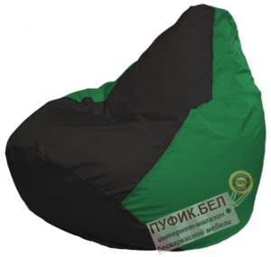 Кресло мешок Груша Макси Г2.1-397 чёрный, зелёный